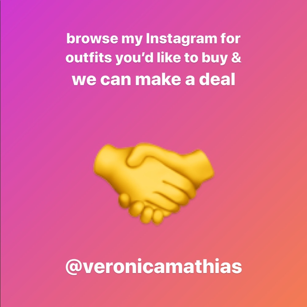 head to my IG for outfits to offer!